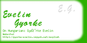 evelin gyorke business card